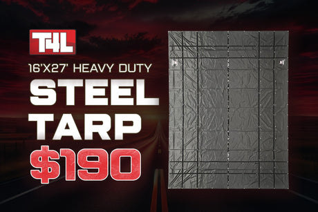 Enhance Your Load Security with the 16' x 27' Steel Flatbed Tarp from Tarps4Less - Tarps4Less