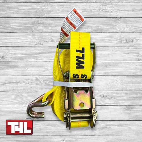 2″ x 30′ Ratchet Strap with Wire Hook – WLL 3,333 lbs - Tarps4Less - Tarps4Less -