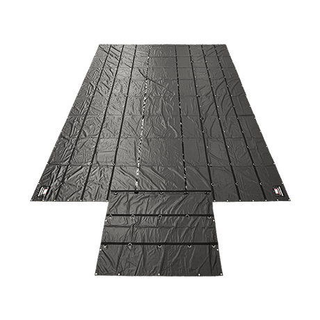 20' x 27' Plywood/ Lumber Tarp 6ft. Drop with End Flap & 2 Rows of D-Rings (92 lbs) - Tarps4Less-Tarps4Less-