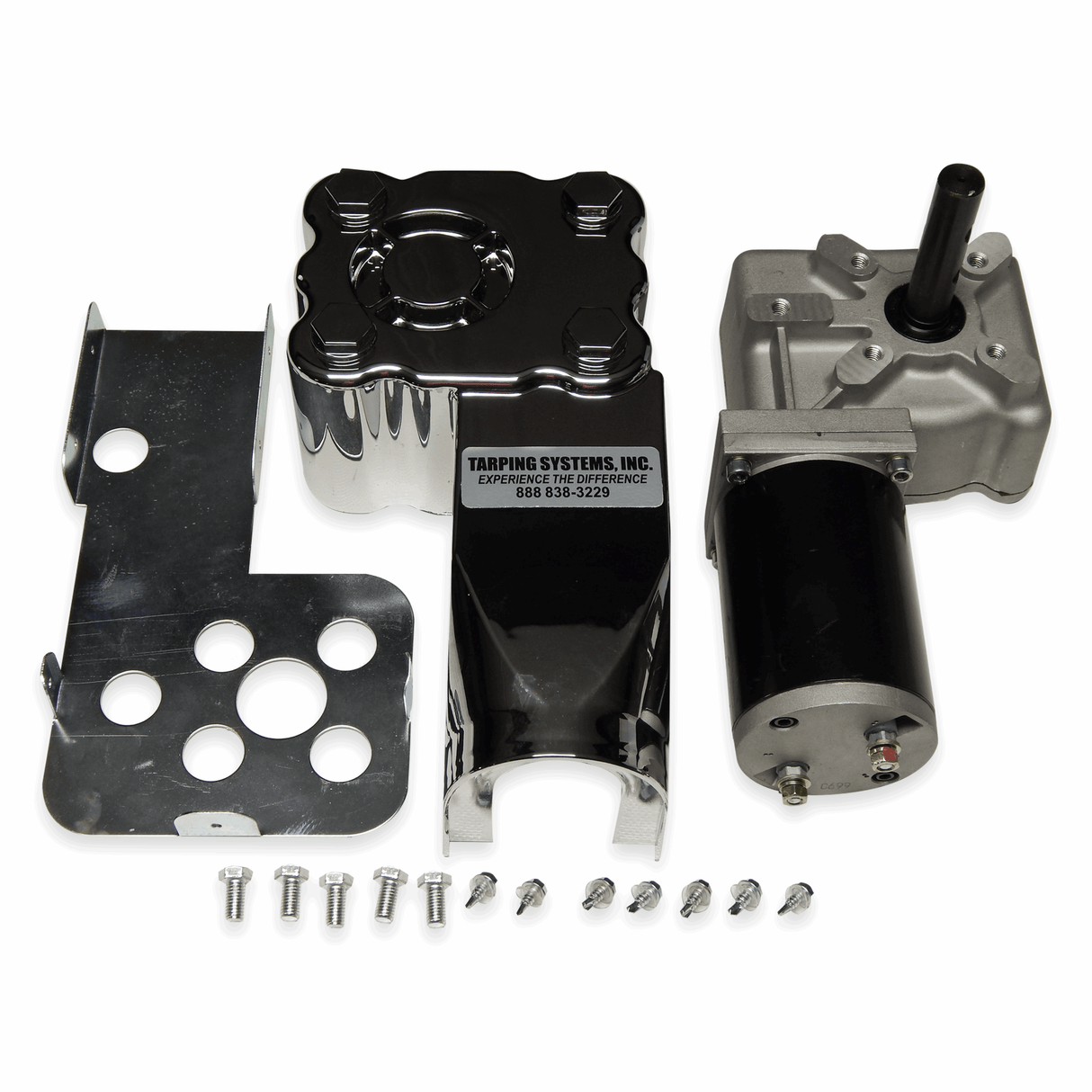 2HP 90:1 Gear Ratio 12V Heavy Duty Enforcer Dump Truck Tarp Motor - Tarps4Less-Tarps4Less-