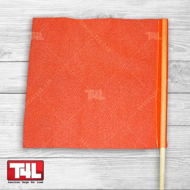 Red Flag with Stick - Tarps4Less-Ancra-