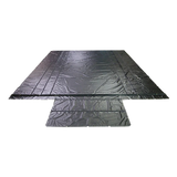 20' x 20' Wallboard End Tarp – 18 oz Black Vinyl | 3-Piece Set Component