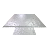 20' x 20' Wallboard End Tarp – 18 oz Black Vinyl | 3-Piece Set Component