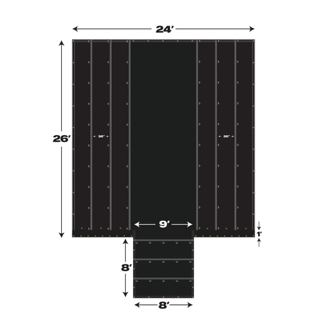 24' X 26' Lightweight Lumber Tarp - Tarps4Less - Tarps4Less - 