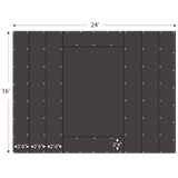 24' x 16' Lumber Middle Tarp with 8’ Drops (18 oz.)