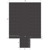 24' X 26' Lumber Tarp - 3 Rows (18 oz.)