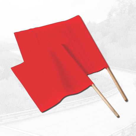 Red Flag with Stick - Tarps4Less-Ancra-